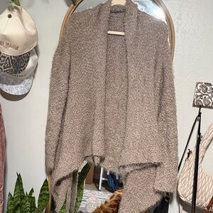 L Love Tan Women's Open Front Sweater